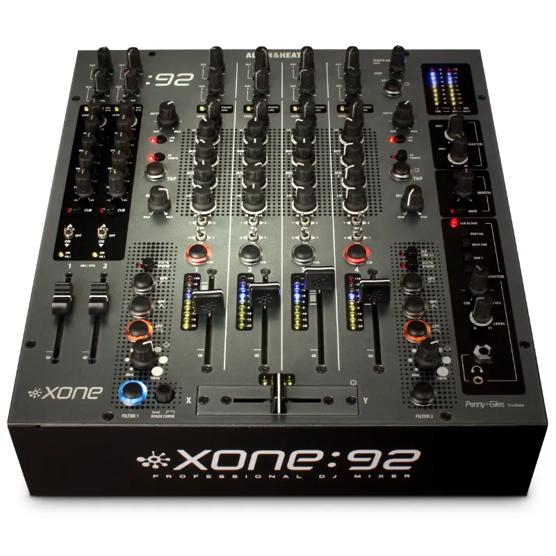 Mesa de mezclas DJ Allen & Heath Xone 92 vista cenital 3D