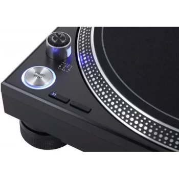 Giradiscos DJ Pioneer DJ PLX-1000 vista ojo de pájaro lateral detalle start - stop