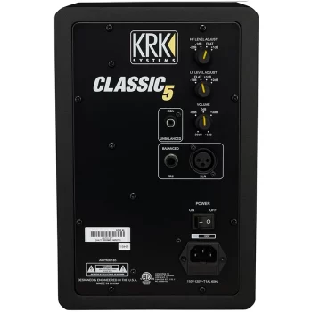 Monitor de estudio activo KRK Classic 5 trasera panel de conexiones