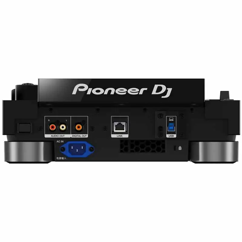 Reproductor DJ Pioneer DJ CDJ-3000 vista trasera conexiones