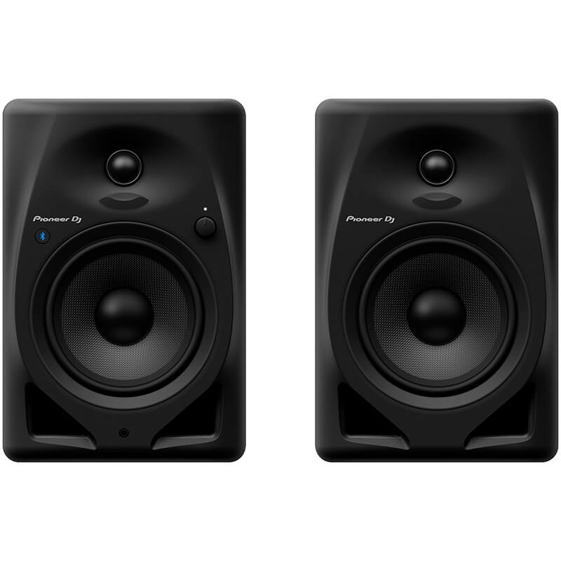Monitores de estudio activos Pioneer DJ DM-50D-BT vista pareja frontal en color negro