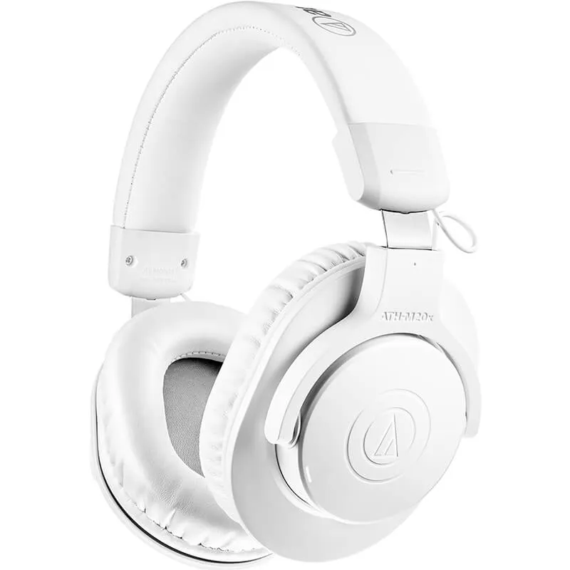 Auriculares profesionales Audio Technica ATH-M20X BT vista frontal en color blanco