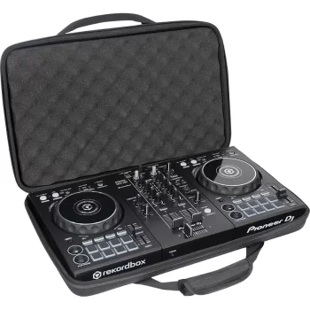 Maleta transporte para DJ en EVA modelo W-MCB- DDJ400FLX4 para protección y transporte de controladores DJ midi vista abierta con Controlador Pioneer DJ