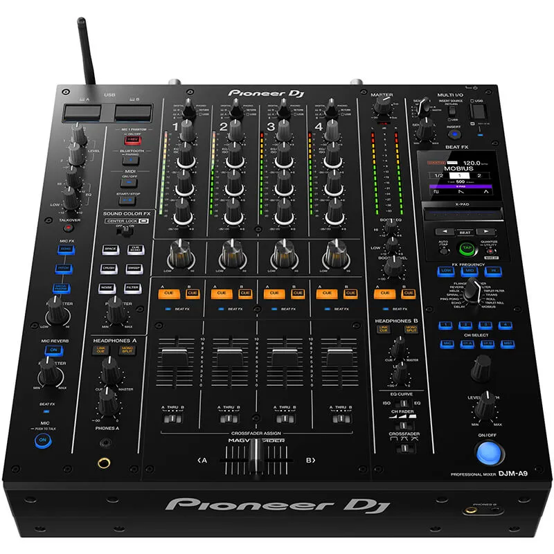 Mesa de mezclas Pioneer DJ DJM-A9 vista cenital frontal