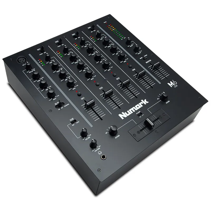 Mesa de mezclas DJ Numark M6 USB Black vista frontal