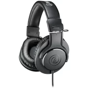 Auriculares profesionales Audio Technica ATH-M20X vista frontal 3D en color negro