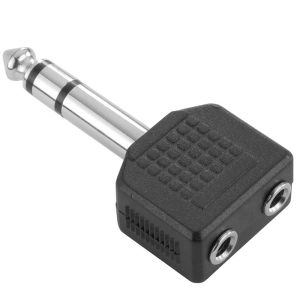 Adaptador jack 6,3MM ESTÉREO A 2 JACK 3,5MM