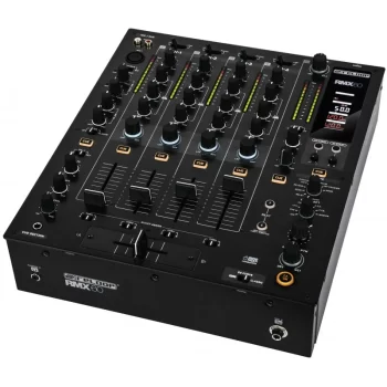 Reloop RMX-60 mesa de mezclas DJ profesional digital 4 canales vista cenital 3D