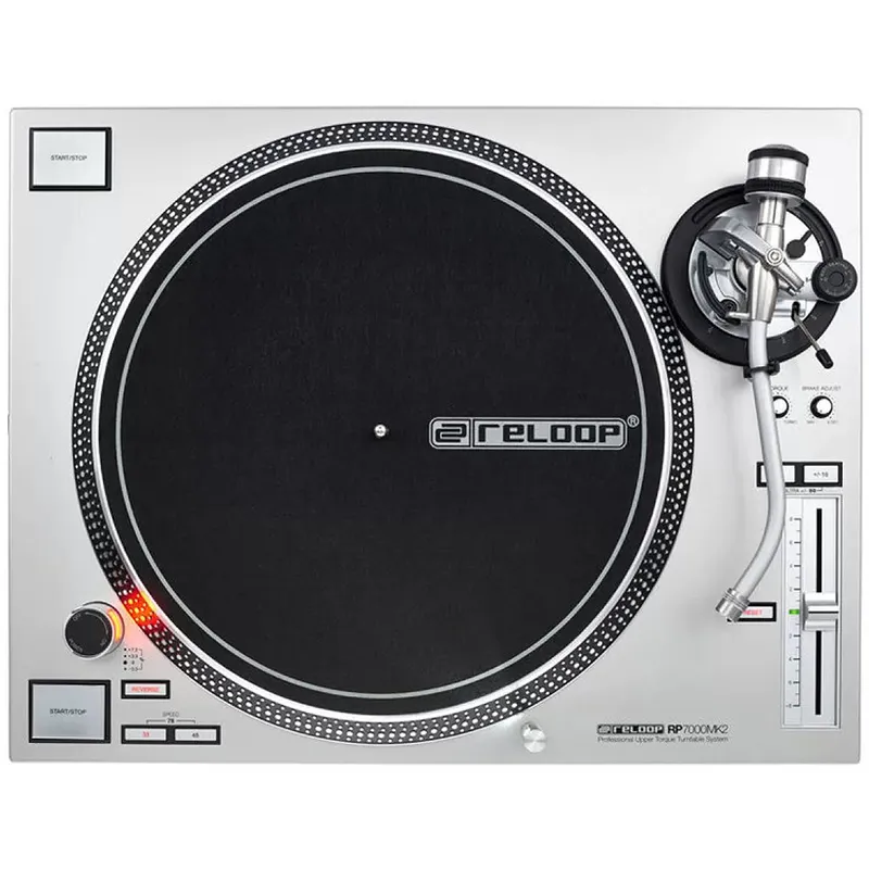 Giradiscos Reloop RP-7000 MK2 plata vista cenital