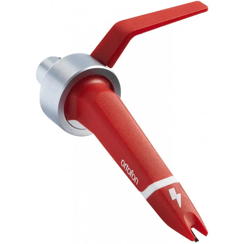 Cápsula Ortofon MKII Digital en color rojo vista lateral izquierda