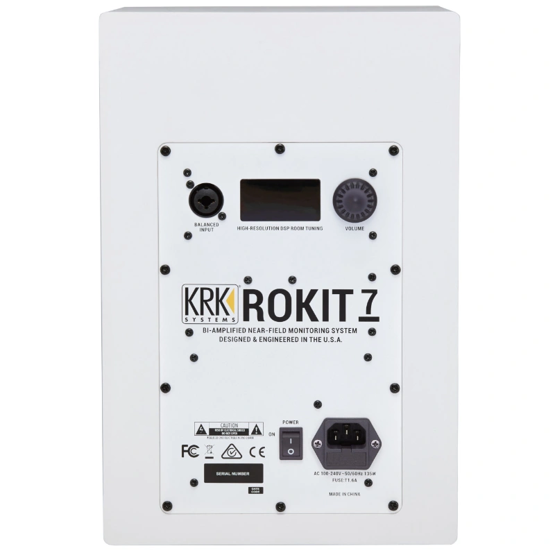 Monitores Activos KRK RP7 G4 white vista trasera