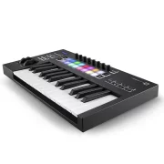 Teclado Midi USB Novation Launchkey 25 MK3 vista lateral teclado a la izquierda