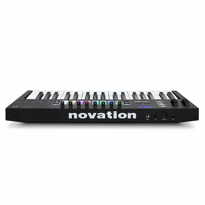Teclado Midi USB Novation Launchkey 37 MK3 vista trasera conexiones