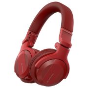 Auriculares DJ Pioneer HDJ CUE1BT color rojo vista lateral inclinados derecha