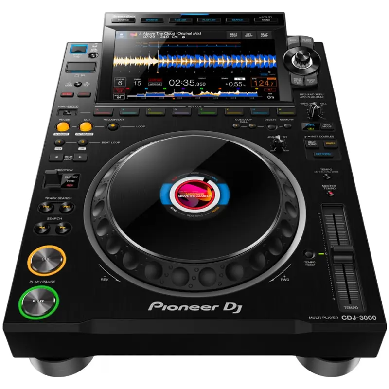 Reproductor DJ Pioneer DJ CDJ-3000 vista top frontal