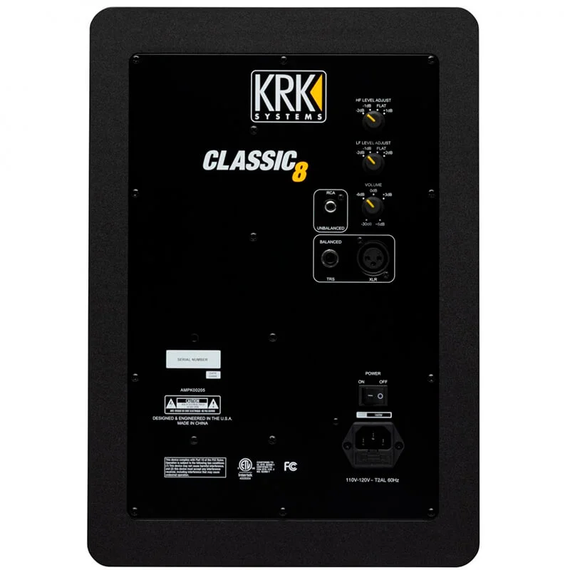 Monitor de estudio activo KRK Classic 7 vista trasera