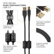 Udg ultimate AUDIO CABLE USB 2.0 A-B BLACK STRAIGHT 1M/2M