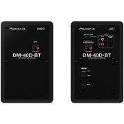 Monitores de estudio activos Pioneer DJ DM-40D-BT vista pareja parte trasera conexiones color negro