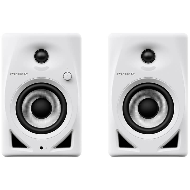 Monitores de estudio activos Pioneer DJ DM-40D vista frontal en color blanco