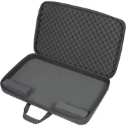 Maleta de transporte para DJ en compuesto EVA de la marca Walkasse modelo W-MCB790V2 vista abierta lateral a la izquierda unos 30 grados sin controladora