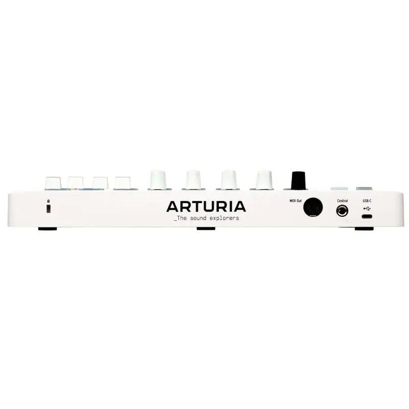 Teclado controlador midi USB Arturia MiniLab 3 vista panel trasero de conexiones