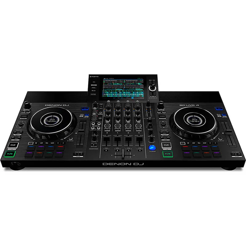 Controlador DJ Denon DJ SC LIVE 4 vista cenital 3D