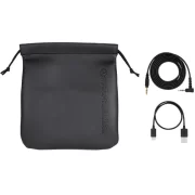 Auriculares profesionales Audio Technica ATH-M50X BT2 vista accesorios bolsa y cables