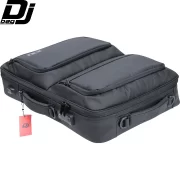 Bolsa DJBag K MiniMK2 para transporte de controlador DJ vista frontal estirada de la bolsa cerrada