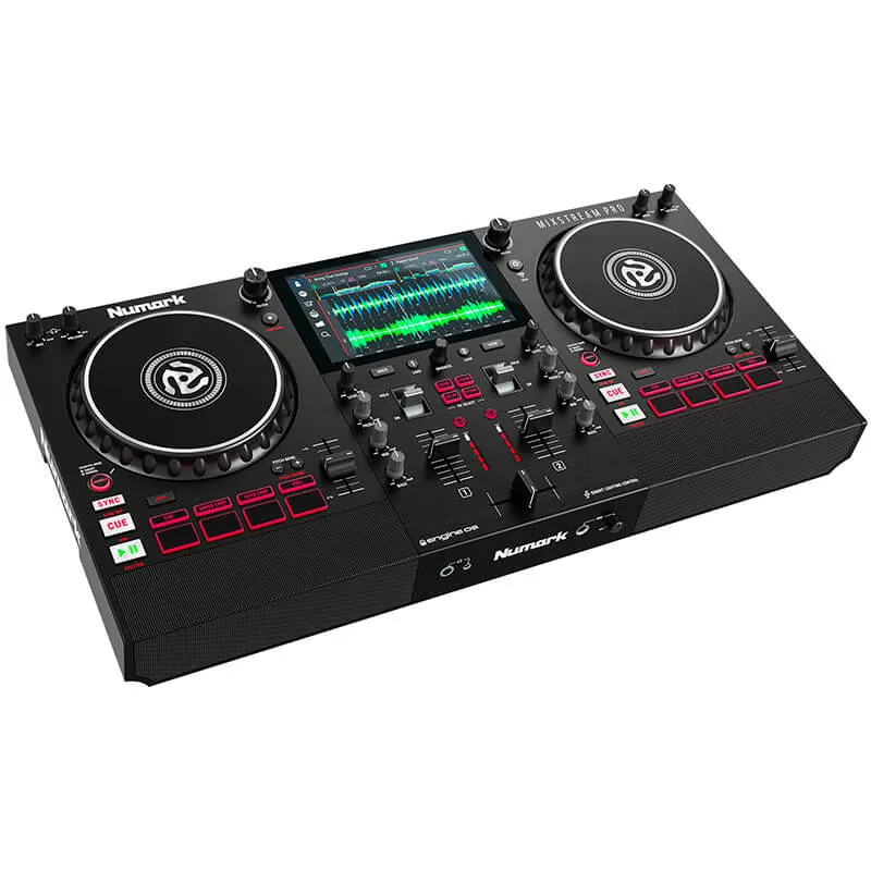 Controlador DJ Numark Mixstream Pro + vista cenital 3D