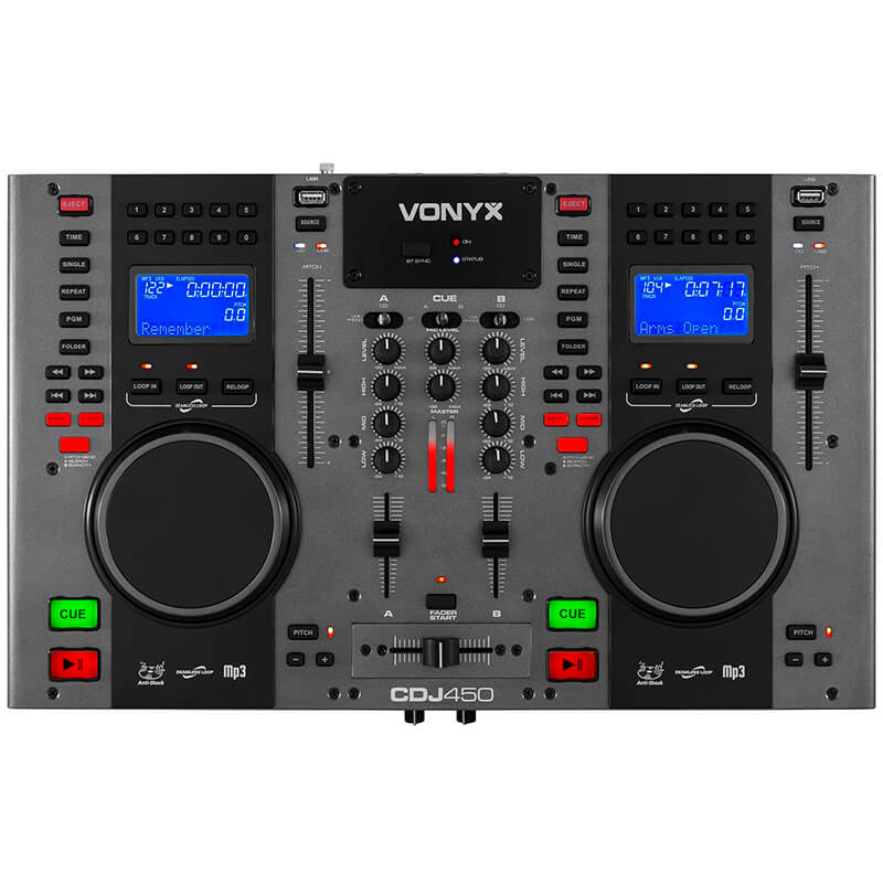 VONYX CDJ450 DOBLE REPRODUCTOR MEZCLADOR SOBREMESA CD/MP3/USB CON BLUETOOTH