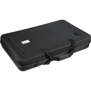 Maleta transporte DJ en compuesto EVA de la marca Walkasse modelo W-MCB-DDJ-FLX10 vista cerrada vacía ladeada a la derecha unos 30 grados