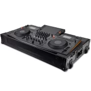 Pioneer DJ Maleta DJ FLT-OPUSQUAD vista abierta con la controladora dj opus-quad y la ventana central abierta