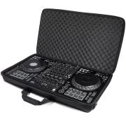 Maleta de transporte Pioneer bolsa DJ DJC-FLX10 BAG vista abierta con controlador DJ en su interior