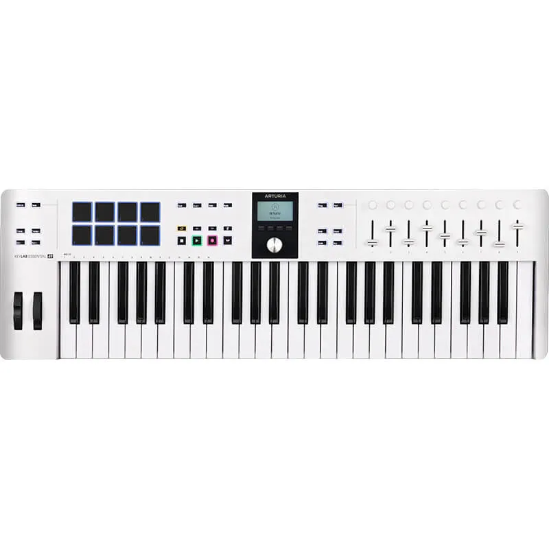 Teclado Midi Arturia Keylab Essential 49 MK3 White vista cenital