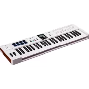 Teclado Midi Arturia Keylab Essential 49 MK3 White vista lateral 3D hacia el lado izquierdo