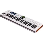 Teclado Midi Arturia Keylab Essential 49 MK3 White vista lateral 3D hacia el lado derecho