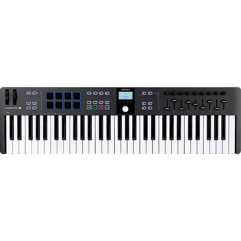 Teclado Midi Arturia Keylab Essential 61 MK3 Black vista cenital
