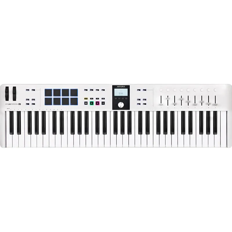 Teclado Midi Arturia Keylab Essential 61 MK3 White vista cenital