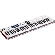 Teclado Midi Arturia Keylab Essential 61 MK3 White vista lateral 3D hacia el lado izquierdo
