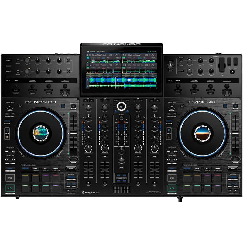 Controlador DJ Denon DJ Prime 4 vista cenital completa
