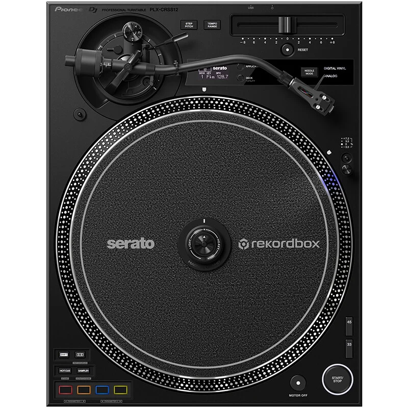 Giradiscos Pioneer DJ PLX CRSS12 vista cenital en modo batalla