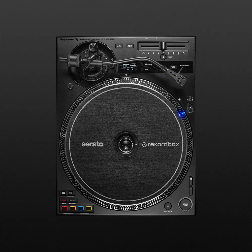 Giradiscos Pioneer DJ PLX CRSS12 detalle del plato vista cenital