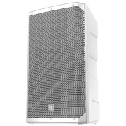 Altavoz autoamplificado Electro Voice ELX200 15P en color blanco vista de la parte delantera y de una de sus laterales.
