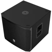 Subwoofer autoamplificado Electro Voice EKX 18SP vista superior donde se ve la parte de arriba con su soporte para vaso y la parte central y lateral.