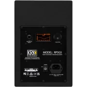 Monitor de estudio activo KRK RP5G5 vista trasera con el módulo de amplificación y sus controles