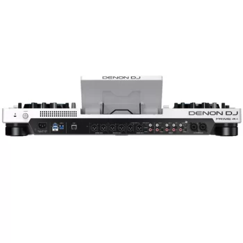Controlador DJ Denon DJ Prime 4+ white vista trasera panel conexiones