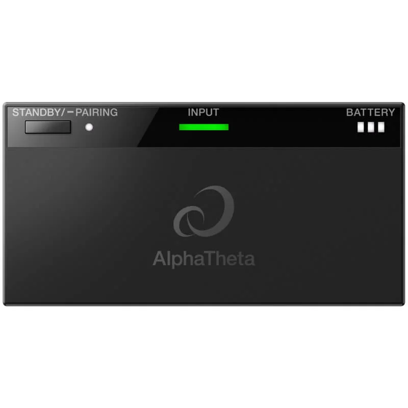 AlphaTheta HP-TX01 transmisor para auriculares de DJ inalámbricos profesionales vista superior