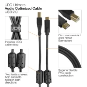 UDG ULTIMATE AUDIO CABLE USB 2.0 C-B BLACK STRAIGHT 1,5M