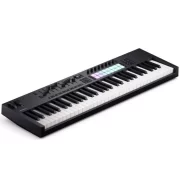 Teclado midi Novation LaunchKey 61 MK4 vista semi cenital lateral 3D