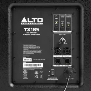 Subwoofer autoamplificado Alto Professional TX18S vista trasera panel de conexiones